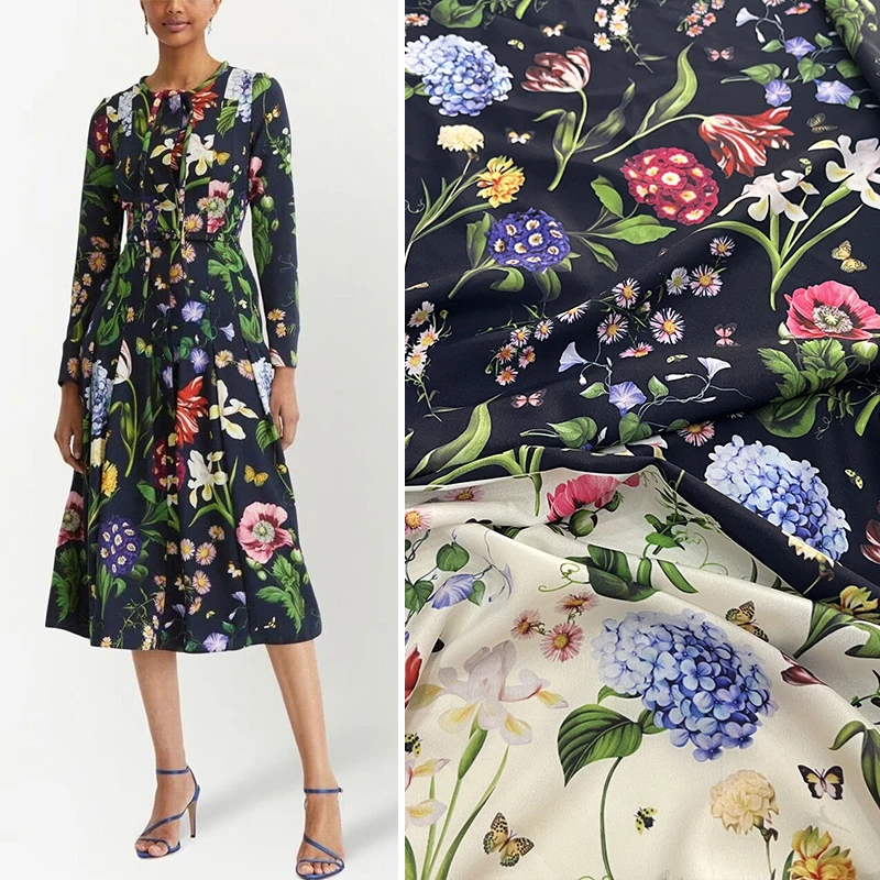 

Весенне-летняя модная женская юбка из нетканого материала с двойными складками и принтом, с высококачественной поверхностью