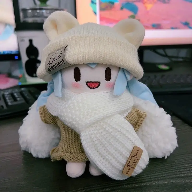 Kawaii Hatsune Miku princesa de la nieve Anime muñeco de peluche vestir Hatsune Miku Fufu Linda muñeca muñecos de peluche modelo juguete regalo de Navidad