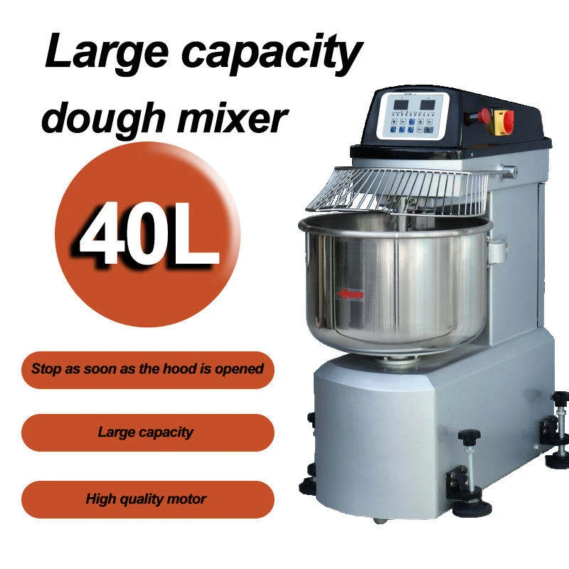 10 kg Spiral Dough Mixer Restaurant Pizza Baking Equipment Reversible Bowl Bread Dough Mixer Flour Kneader Machine