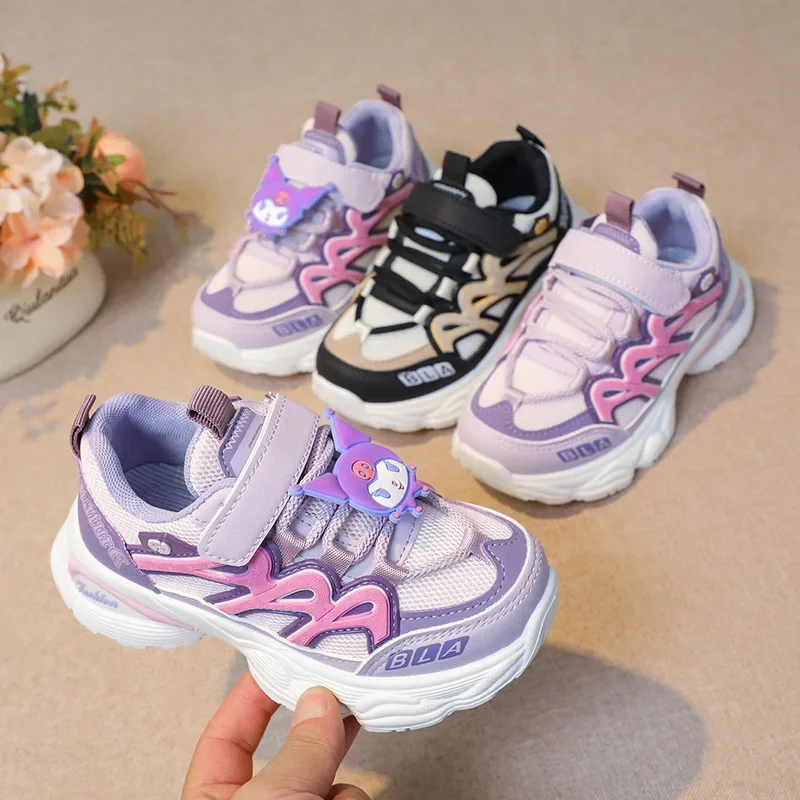 

2025 Autumn new casual dad shoes children's fashionable and versatile sports shoes Velcro mesh breathable running shoes