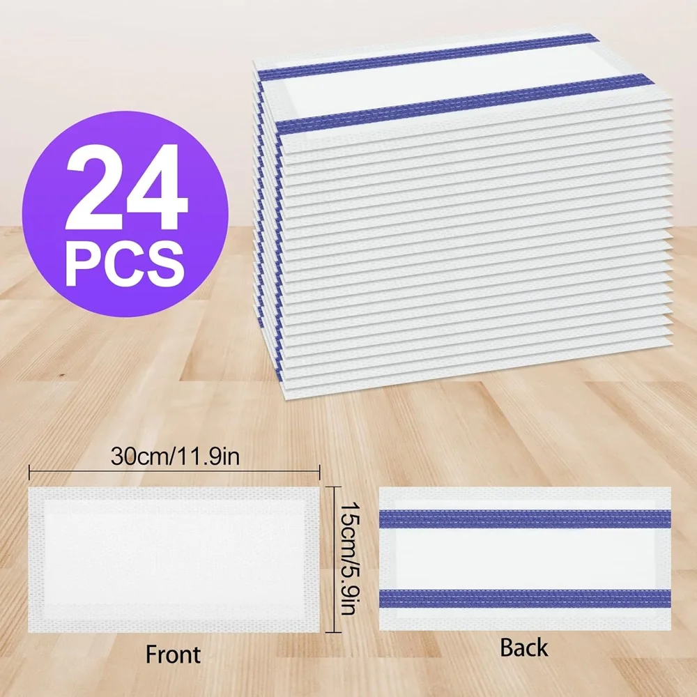 24PCS Mop Pad Refills for Swiffer Wet Jet Hardwood and Floor Spray Mop Disposable Multi-Layer Dry Mop Pads Refill