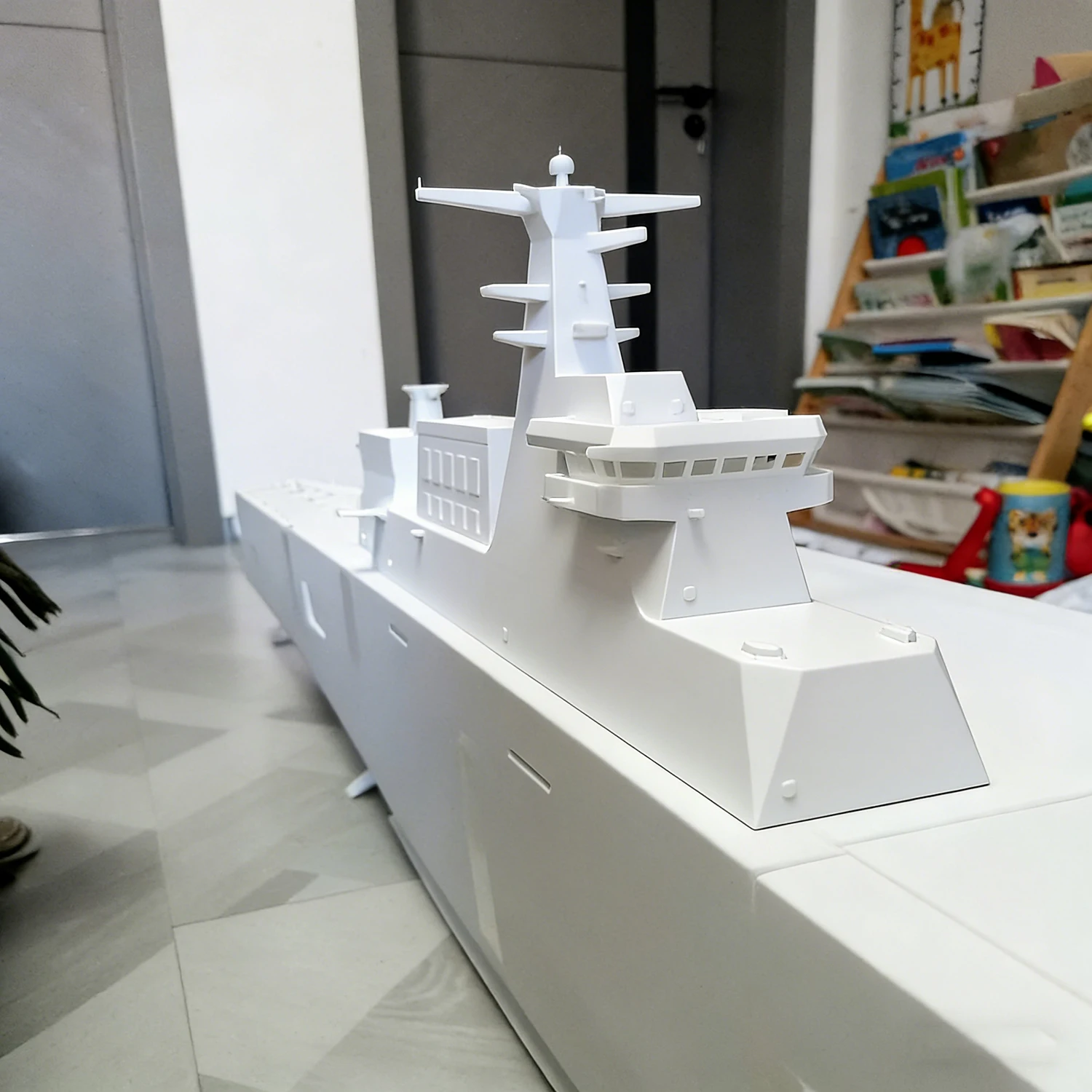 1/150 barcos rc 167cm tipo 075 navio de assalto anfíbio barco de controle remoto 3d impresso rc schiffe modelo kit navio brinquedo navio de guerra modelo