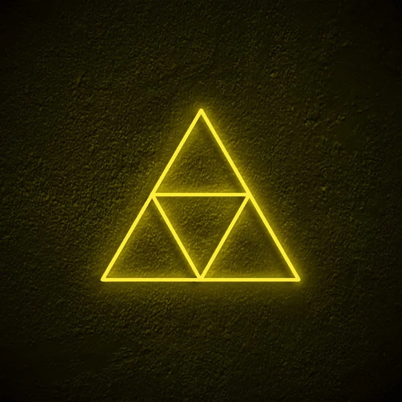 

Pop Led 100cm Triangle Neon Sign Full Color Silicone 12v Neon Light For Gift Room Decoration