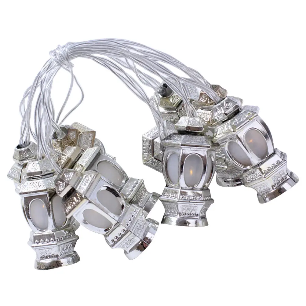 

LED Lantern String Lights Battery Operated Ramadan Festival Party Bedroom Warm White Light Decoration 1.65m Eid String