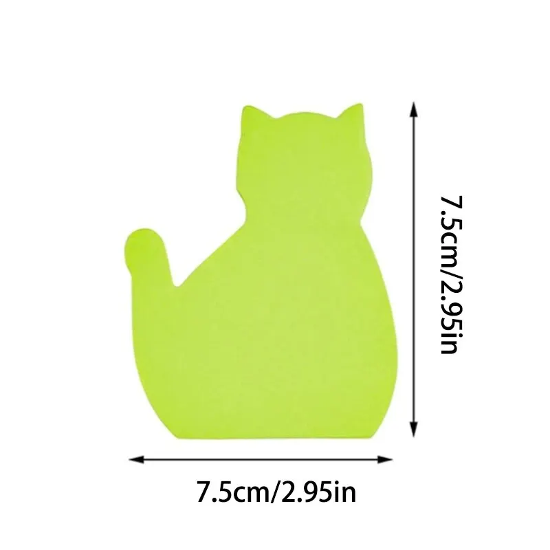 6pcs Cat PET Transparent Memo Sticky Note Paper Daily To Do It Check List Paperlaria School Stationery