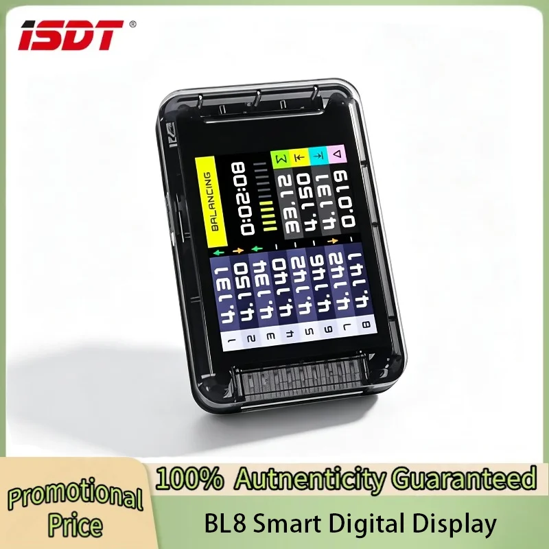 ISDT BL8 Smart Battery Monitor Wide-View Angle Color Screen Compatible with Multi-Platform App Control Supports 2S-8S Batteries
