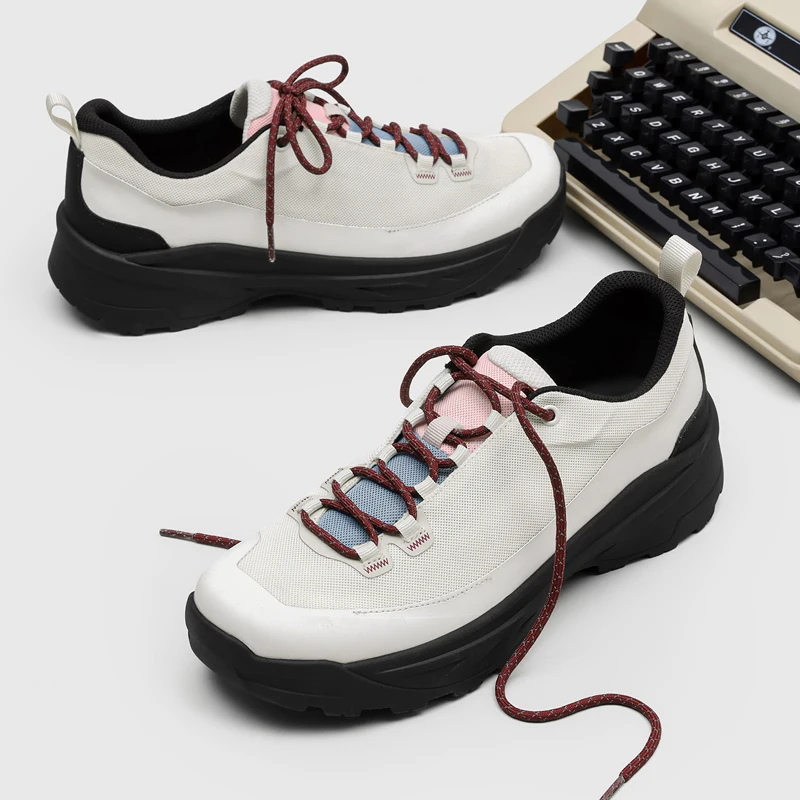 Men Casual Sports Shoes Black Beige Men Casual Lace Up Comfortable Breathable Fashionable Casual Shoes Hiking Shoes Sizes 38-36