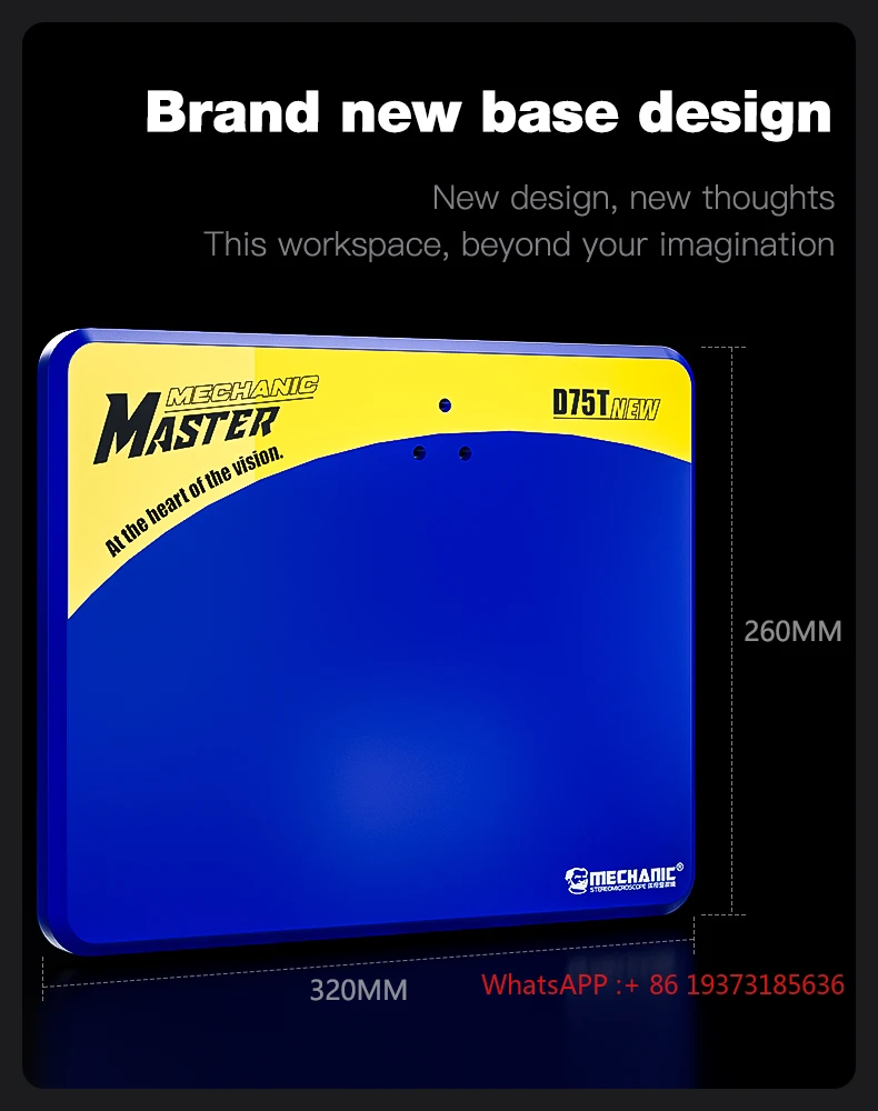 MECHANIC Trinocular Stereo Microscope Magnification 7-50X 45 Degree Tilt 360 Degree Rotation Standard PL10*25mm