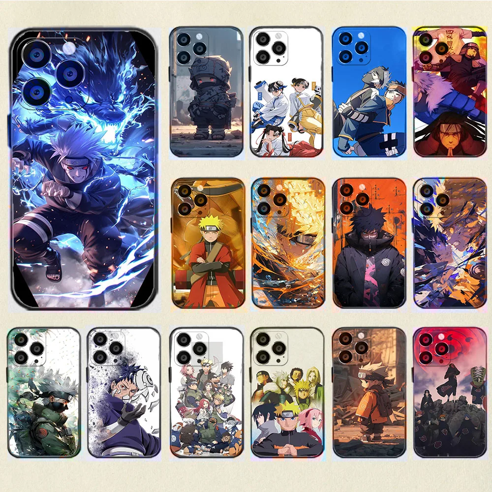 WBA-26 N-Naruto Black Eagle Eye TPU Case For iPhone X XS XR 7 8 SE 11 12 Plus Pro Max