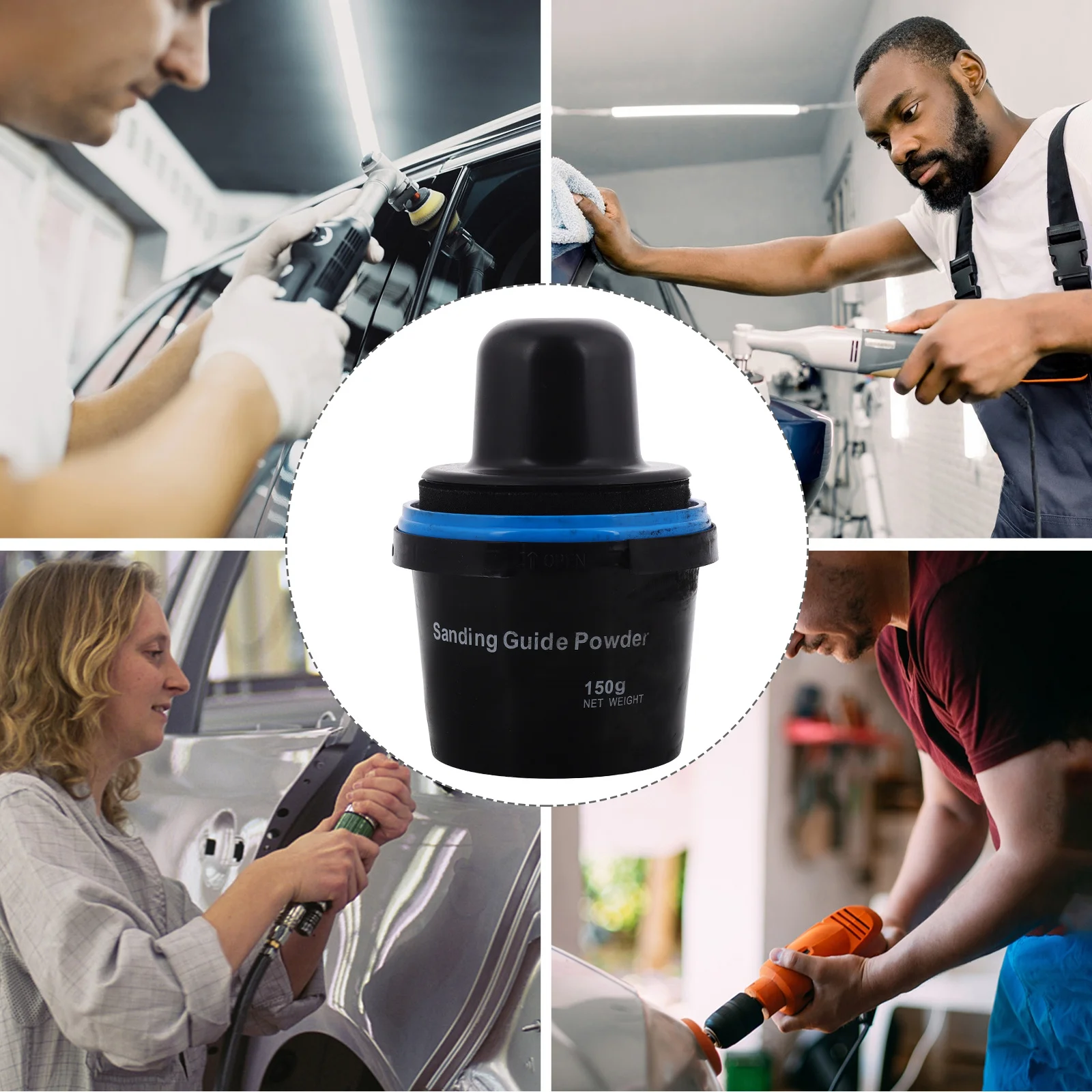 

5pcs 5 PCS Car Scratch Guide Coat Powder Auto Body Repair Tools Automotive Repairing Kit