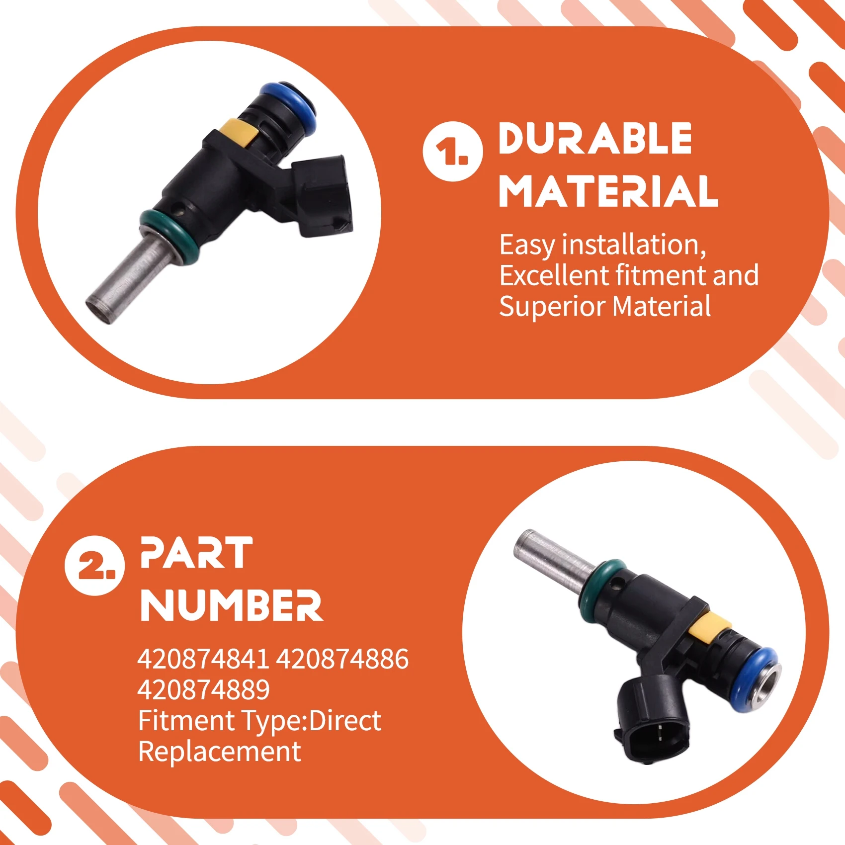 4Pcs Fuel Injectors For Can-Am Outlander 450 800R L450 Commander 800R-A74F