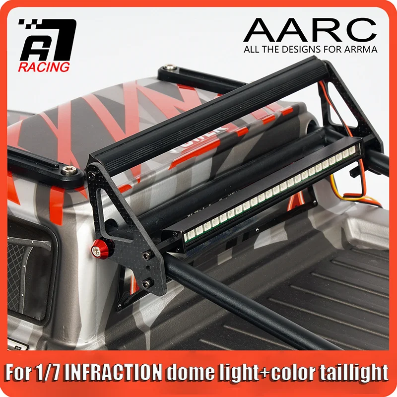 LED Simulation White Dome Light & Colored Tail Light  for 1/7 ARRMA INFRACTION RC Truck Car