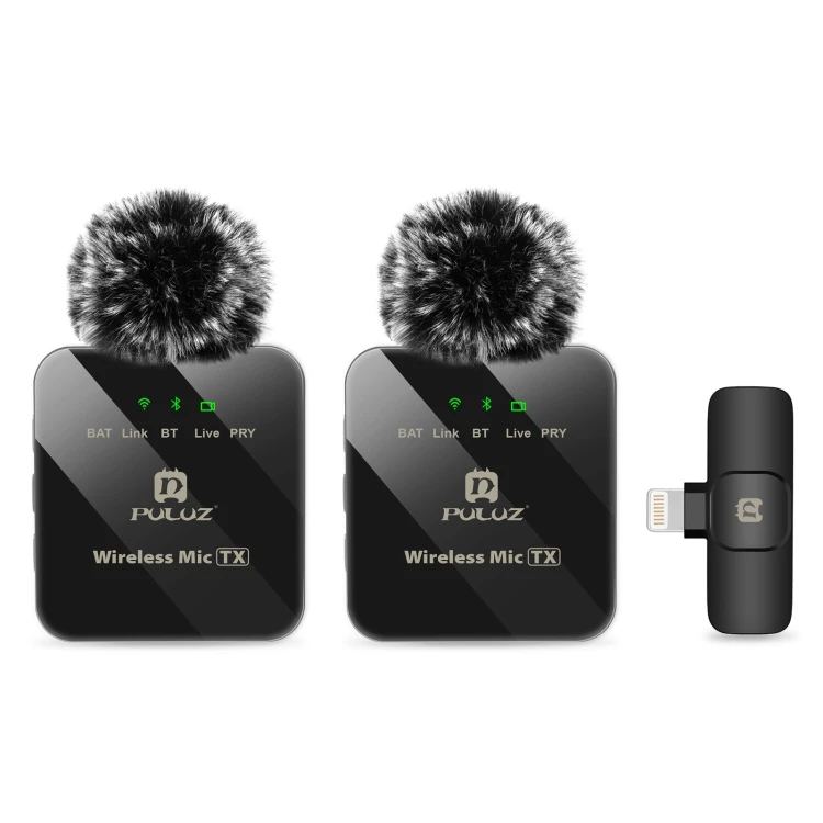 

Dropshipping&Wholesales PULUZ 2 TX + 1 RX Wireless Lavalier Microphone (Black)