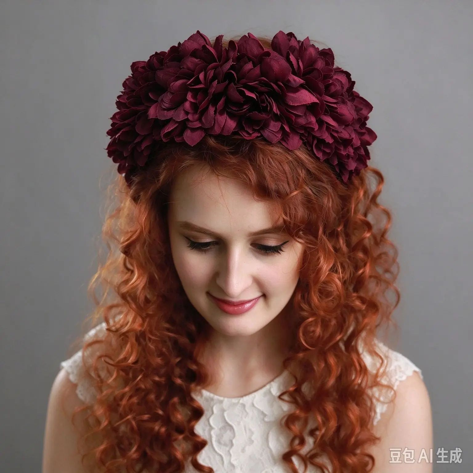 Large Flower Headband Women Floral Crown Simulation Silk Flower Hair Hoop for Wedding Travel Party Photo Props 4