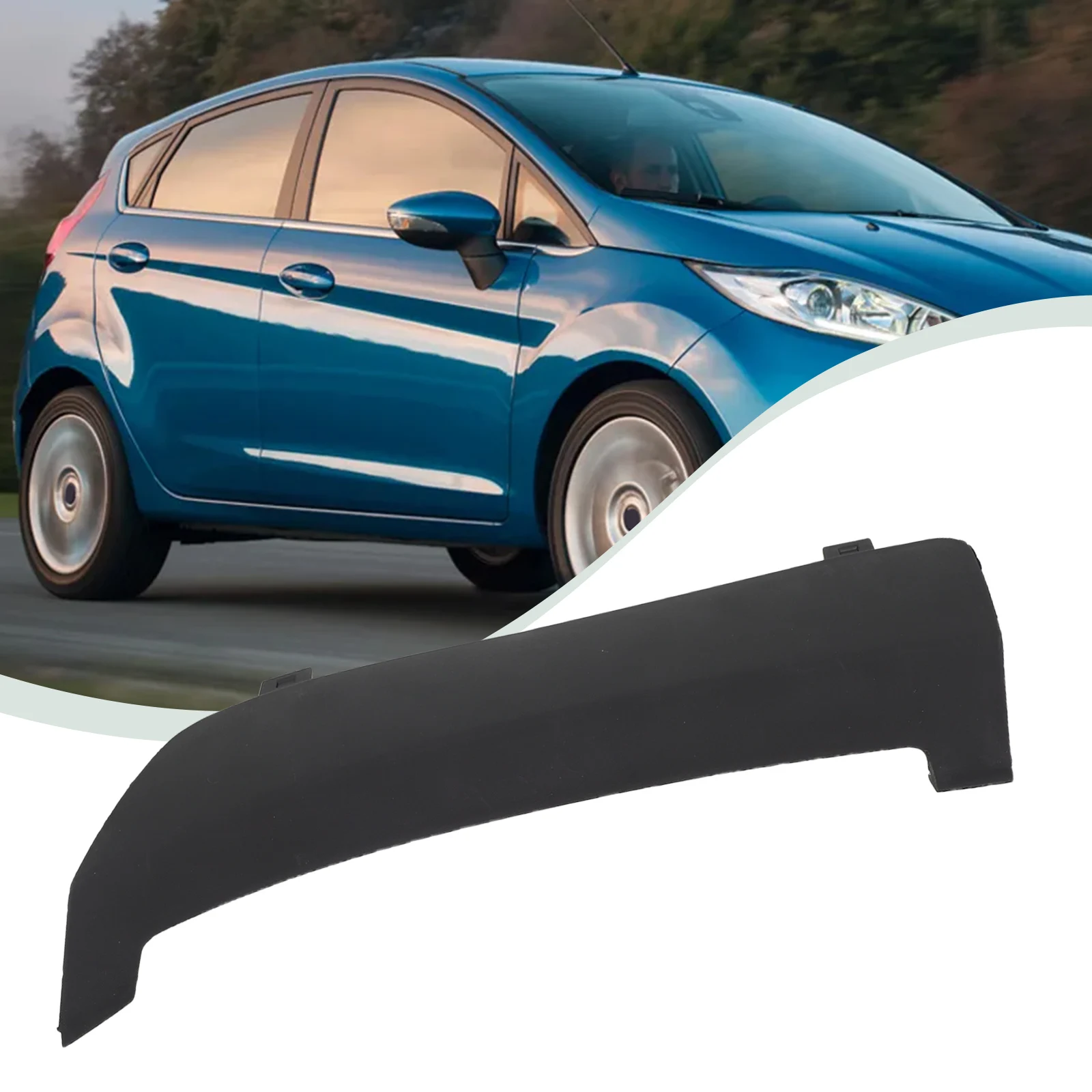 

For d Fiesta MK7 2008-2016 Rear Bumper Tow Hook Eye Cover ABS Black 8A61-17K922-AB5ZCT Direct Fit Replacement Exterior Accessory