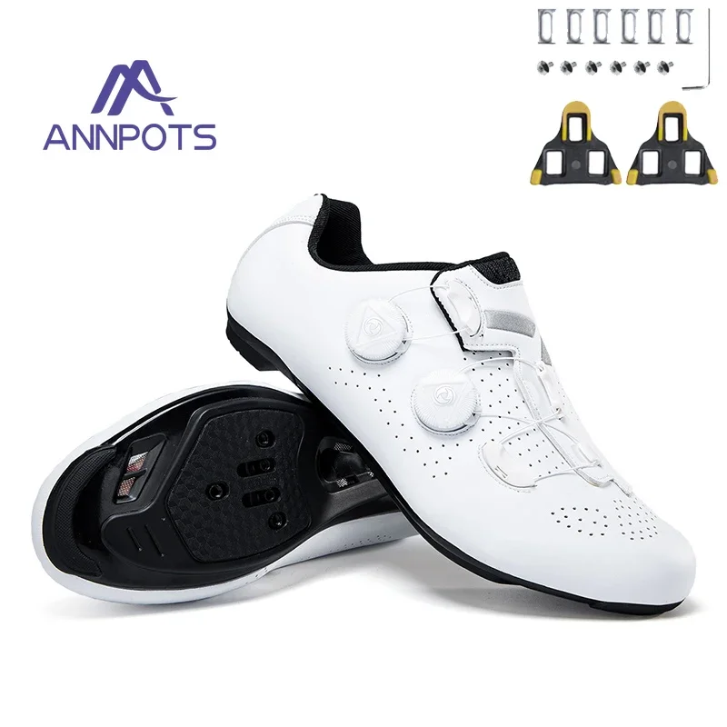 Zapatillas de deporte para bicicleta de montaña con autosujeción para hombre, zapatos para bicicleta de carreras, tacos Spd, calzado para ciclismo de montaña y carretera