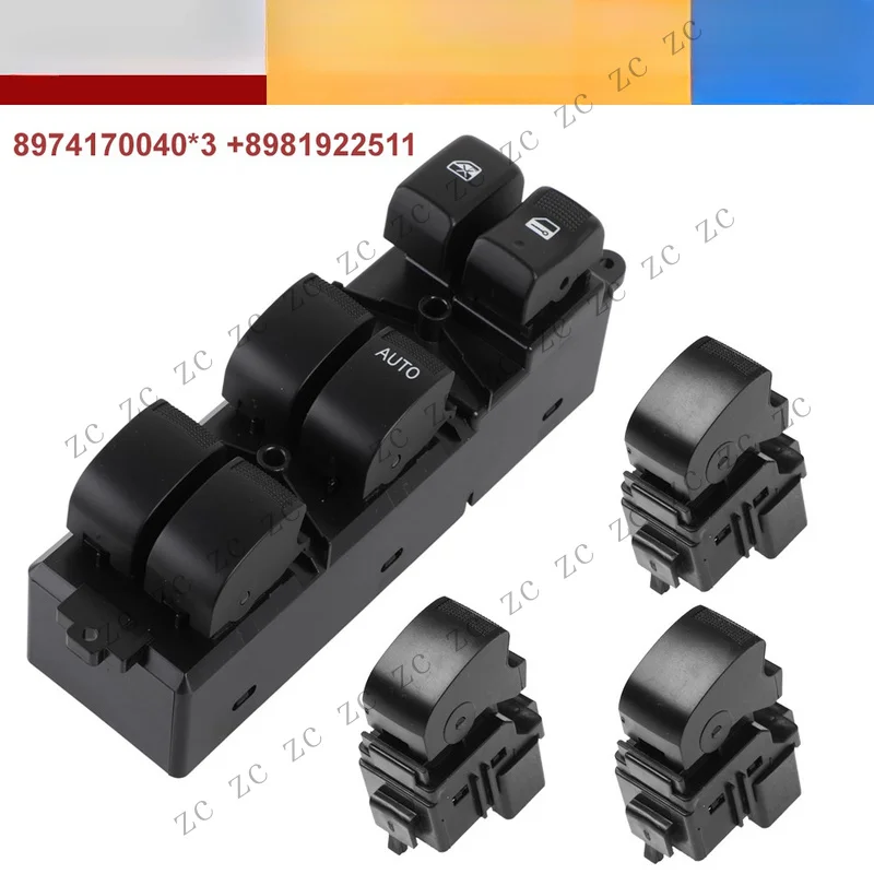 S+ 4X Master Power Window Switch For Isuzu Dmax D-Max Holden Colorado 2012~2020
