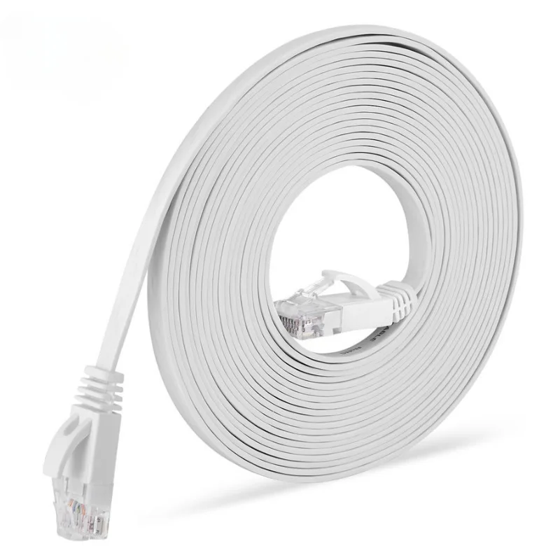 Câble Ethernet plat CAT6, 0.5/1/1.5/2m, RJ45, pour routeur d'ordinateur portable