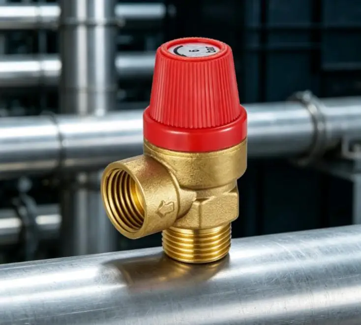 Brass Safety Relief Valve for Domestic For Heating Systems SS304 Spring Ensures Durability Over Repeated Pressure Cycling Events