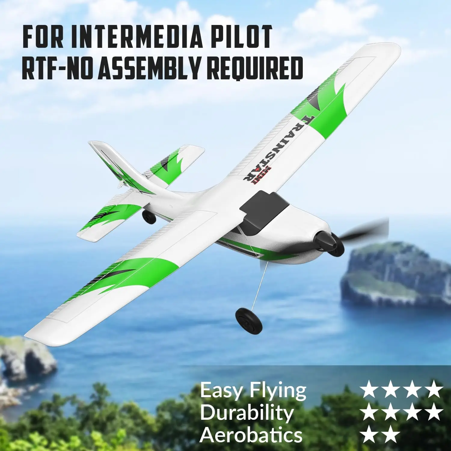 RC Plane, 3 Channel Remote Control Plane for Beginners & Adults | Trainer RC Airplane, Prop Saver, 6-Axis Gyro Stabilizer, 3 Mod