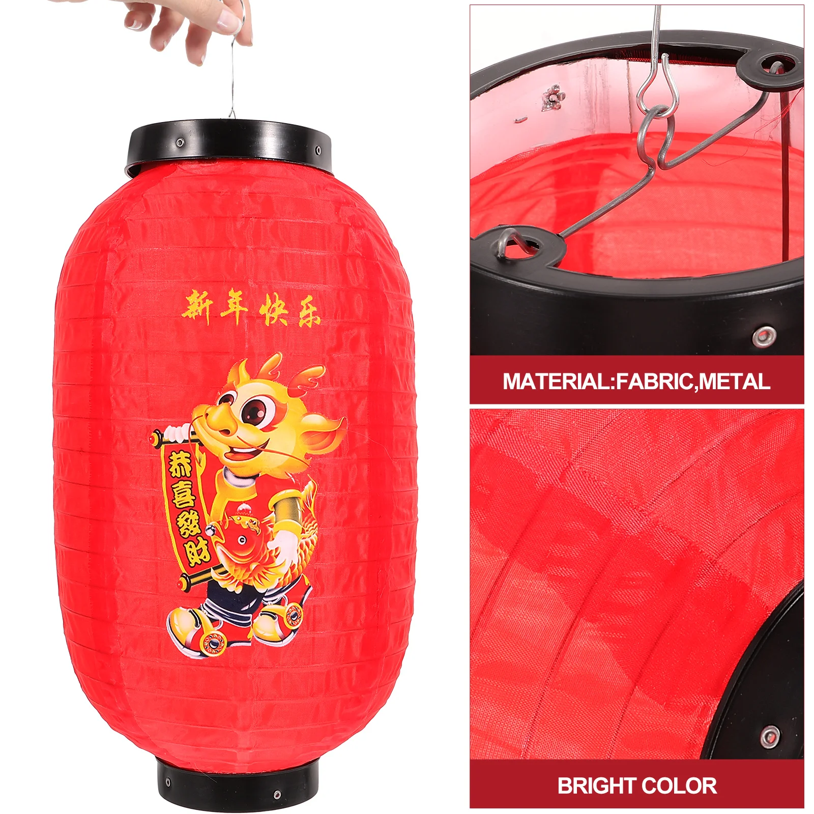 

Foldable Waterproof Lantern 8 Inch Decor Style Hanging nament Festive Fabric Pendant DIY Party