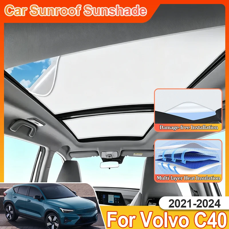

Sunshade Heat Shield For Volvo C40 Accessories Sunshade Roof 2021 2022 2023 2024 Provides Sun Protection And Thermal Insulation