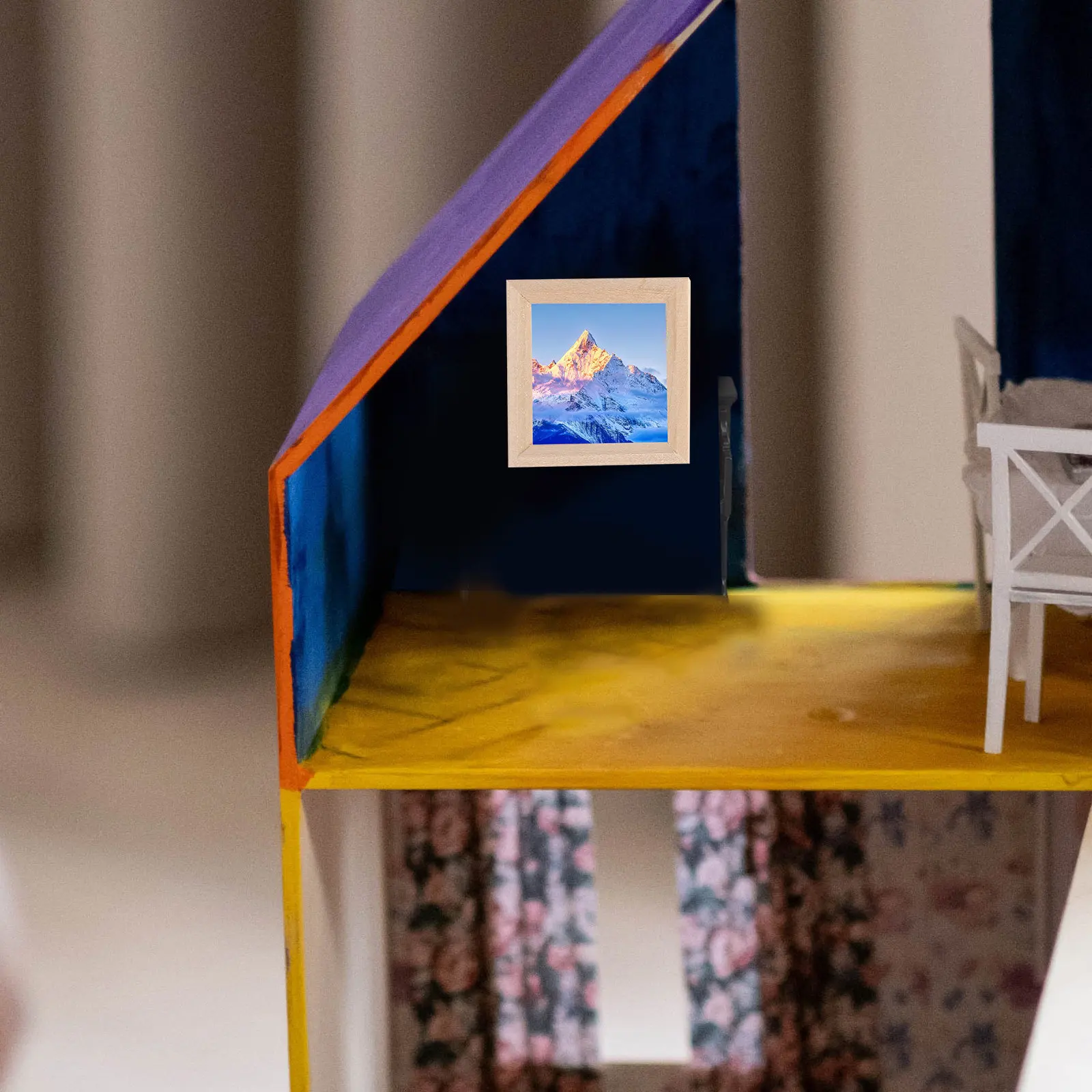 

10Pcs Miniature Furniture Picture Frames for Dollhouse Decor DIY Craft Projects Tiny Home Interior Accessories Mini Frames