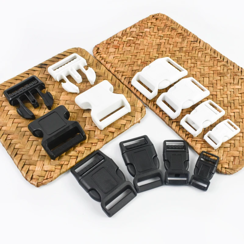 

15/20/25/32/38mm Dog Collar Webbing Fastener Backpack Strap Side Release Buckle 5/10/20Pcs Carabiner Clips Belt Closures Hooks