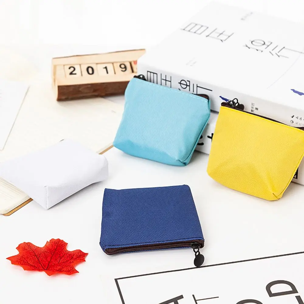 Small Gift Storage Bag Women Pouch Cosmetic Bag Zipper Key Money bag Canvas Coin Purse Wallet Handbag