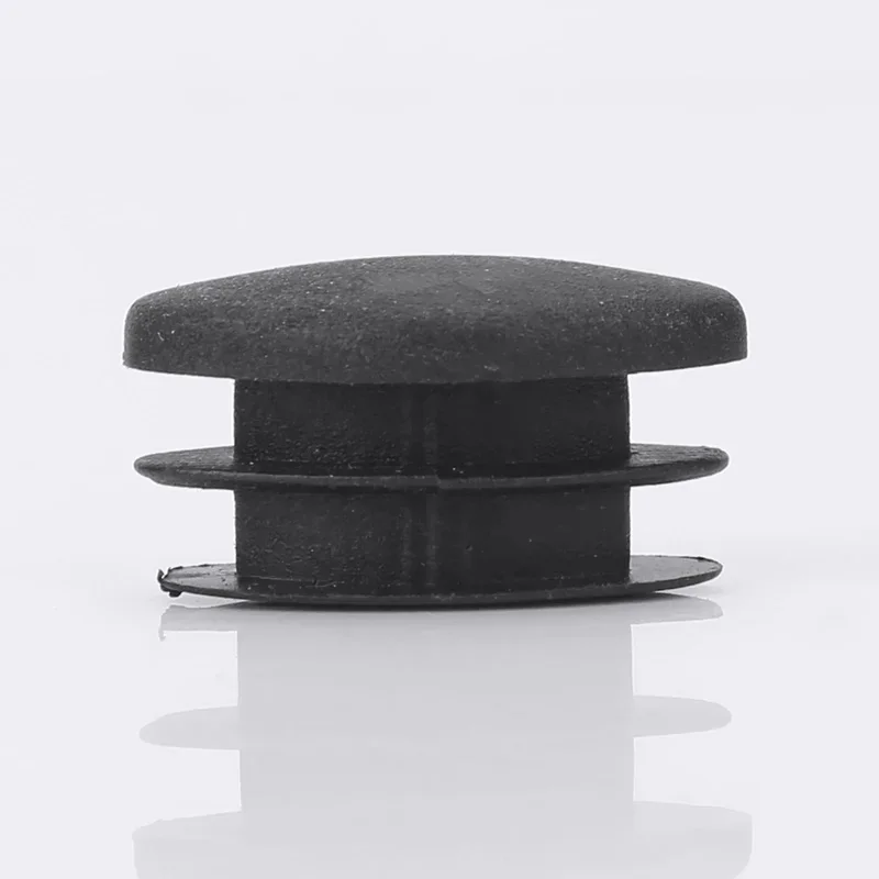 16Pcs Black Oval Table Foot Pipe Cover Table Chair Leg Tips Caps Furniture Feet Pads Anti Slip and Silent Protect Pipe Hole Plug