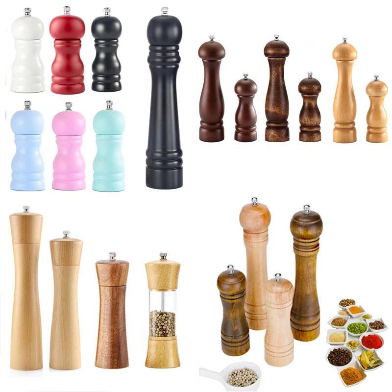 Manual Solid Wood Salt And Pepper Grinder Seasoning Spice Grinder 4\