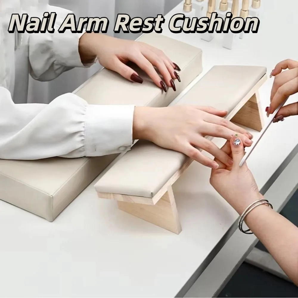 Kantelontwerp Afgeschuind handkussen Ruimtebesparende houten basis Nagelarmsteunkussen Handondersteuning Zachte Nail Art Stand Manicure Tool