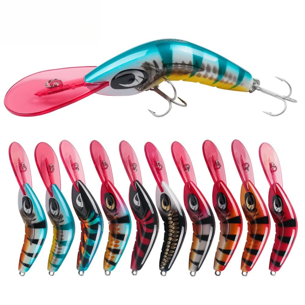1 leurre méné flottant 8cm19g-action oscillante réaliste pour la pêche en surface de bar/de bar (appât à Surface longue coulée)