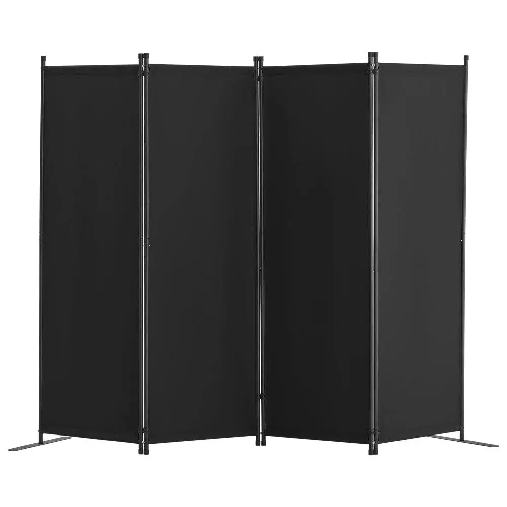 

Room Divider 88x67.5inch 4-Panel Fabric Partition Folding Privacy Screen Freestanding Black
