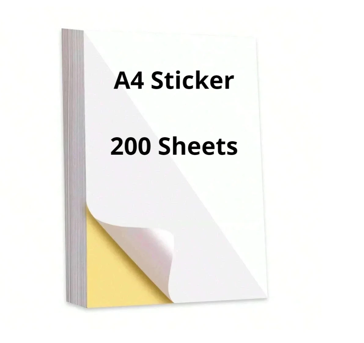 200 PCS A4 Sticky Matte White Self Adhesive Label Paper For Inkjet Laser Printer Easy Peeling Printable Sticker Sheets Sticker