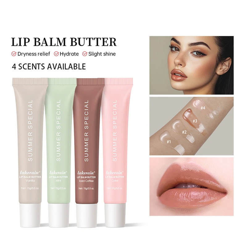 Sommer Lippen butter Balsam, lang anhaltender feuchtigkeit spendender Lip gloss, Lippen feuchtigkeit spendender Pflege Lippenstift, konditionierende Lippen maske, abgestorbene Haut entfernen