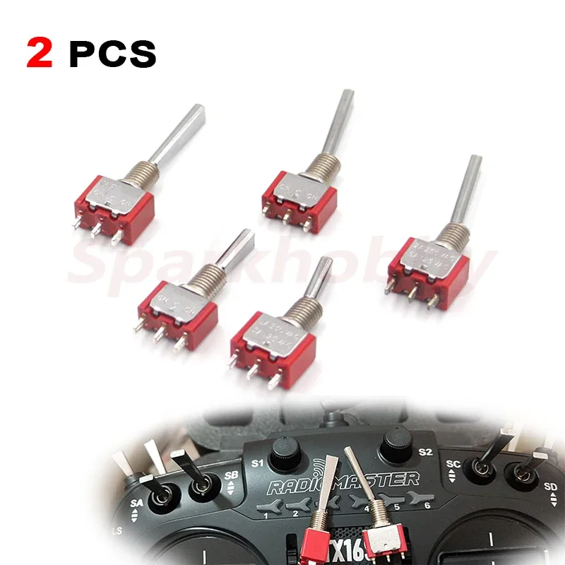 2PCS RC Transmitter Switch 2/3 Positions Reset Radiomaster OpenTX T16 T18 TX16S TX18S Frsky FlySky WFLY RadioLink Futaba JR ACCS