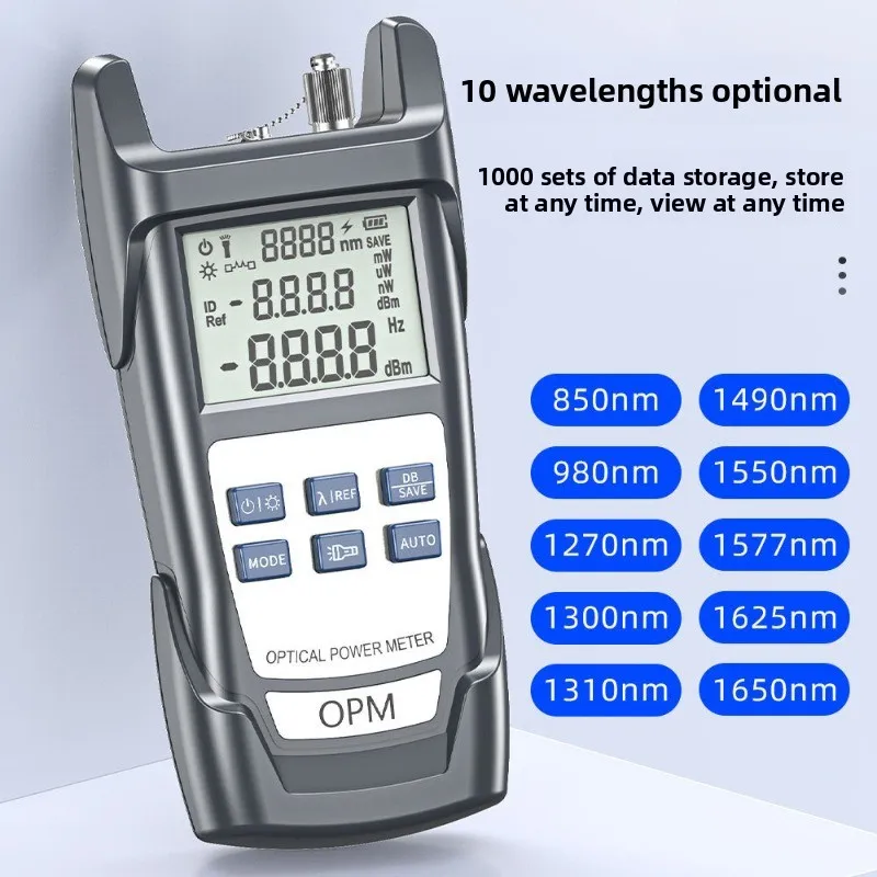 G70 50 Optical Power Meter Fiber Optic Attenuation Tester Optical Multimeter Receiver With 70 To Plus 10 Dbm Measurement Range