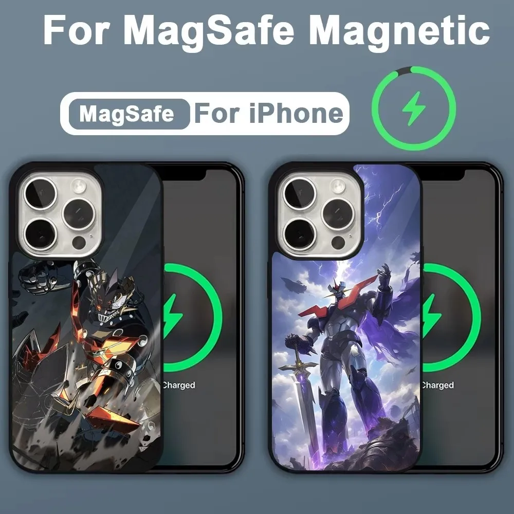 Anime M-Mazinger Z Robot Phone Case For iPhone 16,15,14,13,12,11,Plus,Pro,Max,Mini Magsafe Magnetic Wireless Charging