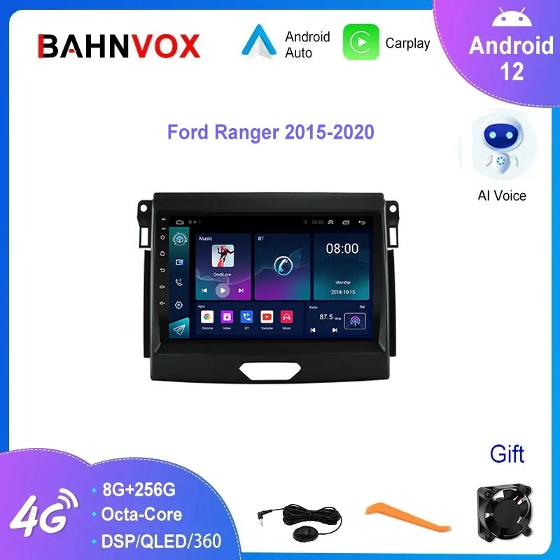 

9" Android 12.0 Car Radio for Ford Ranger 2015-2019 GPS Navigation Carplay Multimedia Video Player Stereo Head Unit Screen 2din