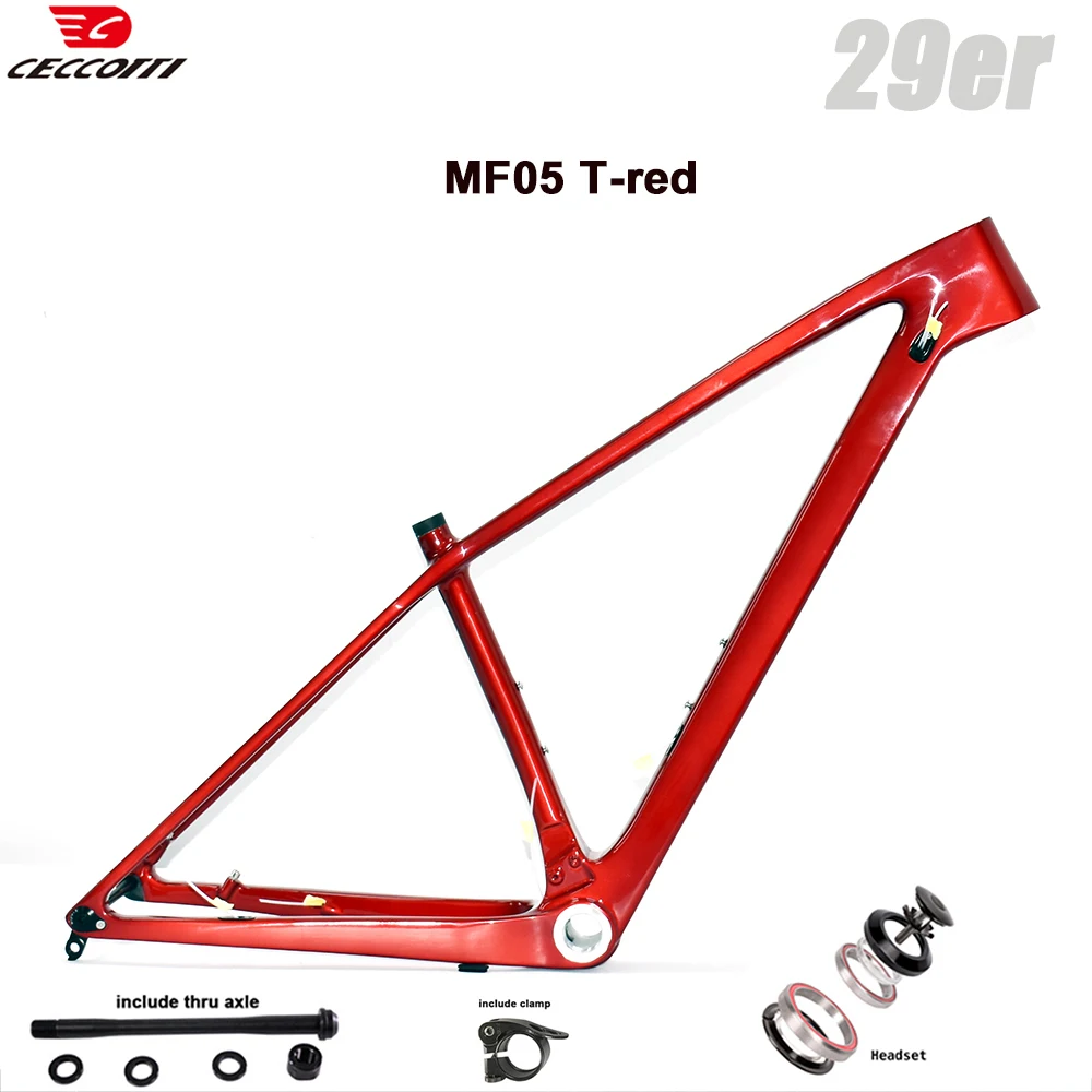 

CECCOTTI T1000 Полностью карбоновая рама для горного велосипеда Hardtail 29er MTB Доступна велосипедная рама BSA или PF30 BB