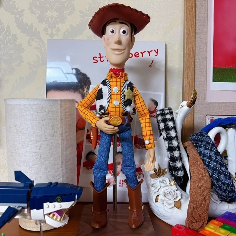 Disney Toy Story 20e anniversaire Woody Sheriff Cowboy Jessie tire des lignes pour parler interactif Anime Figure poupée ornement ToyGift