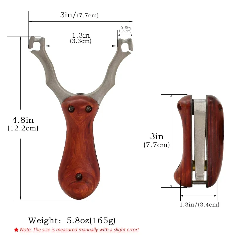 Faltbare Schleuder Metall Bogen Holzgriff Tragbare Schleuder Edelstahl Schlinge Jagd Schießen Werkzeug Schleuder Spielzeug Geschenk