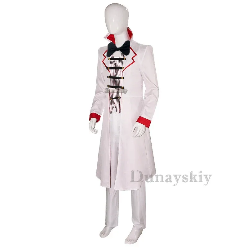 2025 كوس هازبين لوسيفر أنيمي فندق مورنينجستار تأثيري حلي الأب الأبيض البدلة الشيطان الجحيم حفلة الهالوين الكبار الرجال المشارك #3