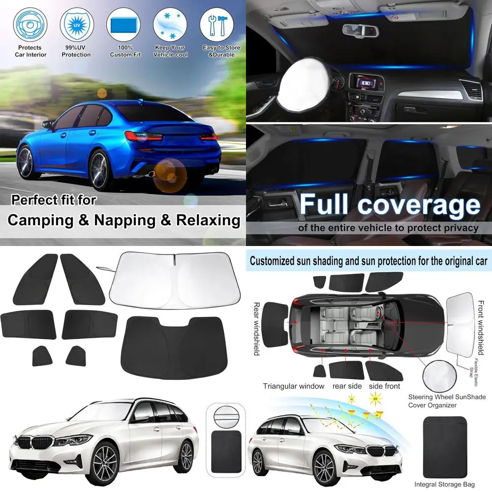 

Полноценные шторы для BMW 3 серии 2013-18, боковое и заднее треугольное лобовое стекло, защита от ультрафиолета и конфиденциальности для кемпинга, сна,