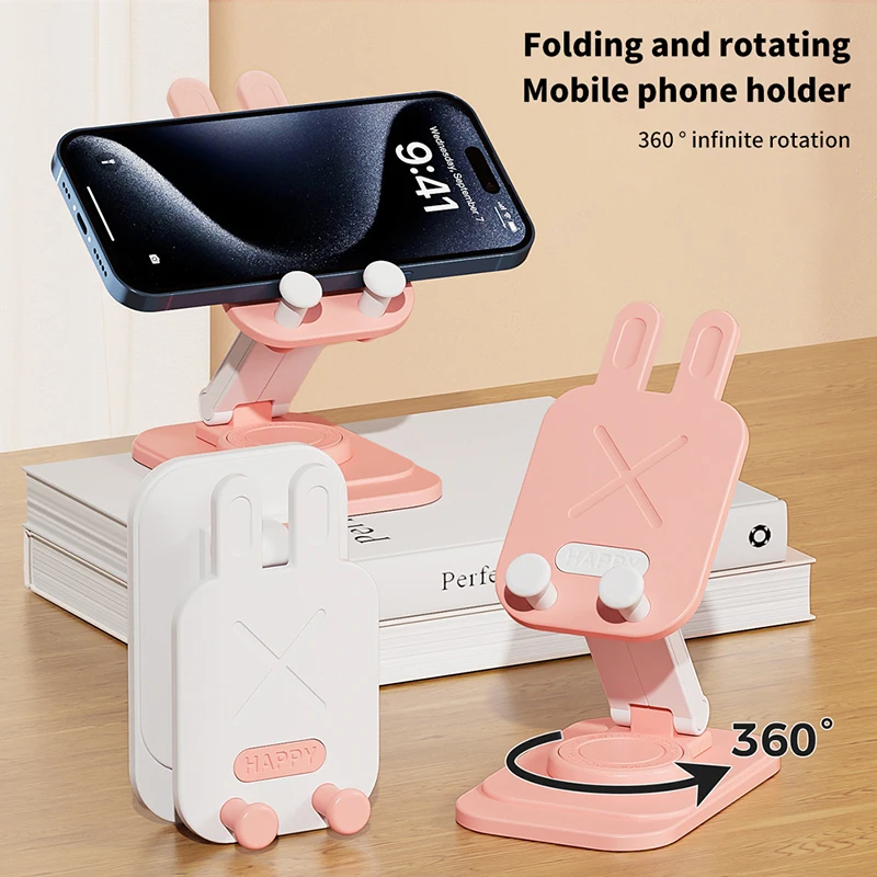 Cartoon Creative Rotatable Mobile Phone Stand Desktop Ornament Universal Model Suitable For Iphone Huawei Xiaomi Oppo OnePlus