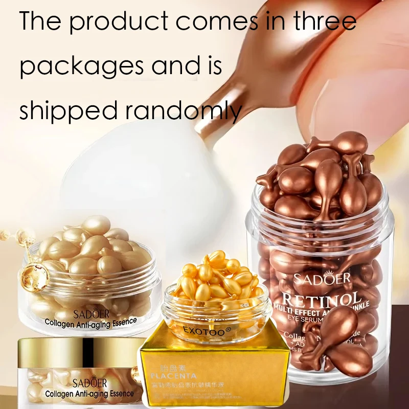 Suero cápsula reafirmante multiefecto de colágeno Retinol, crema facial hidratante para ojos de piel tierna esencia facial nutritiva e hidratante