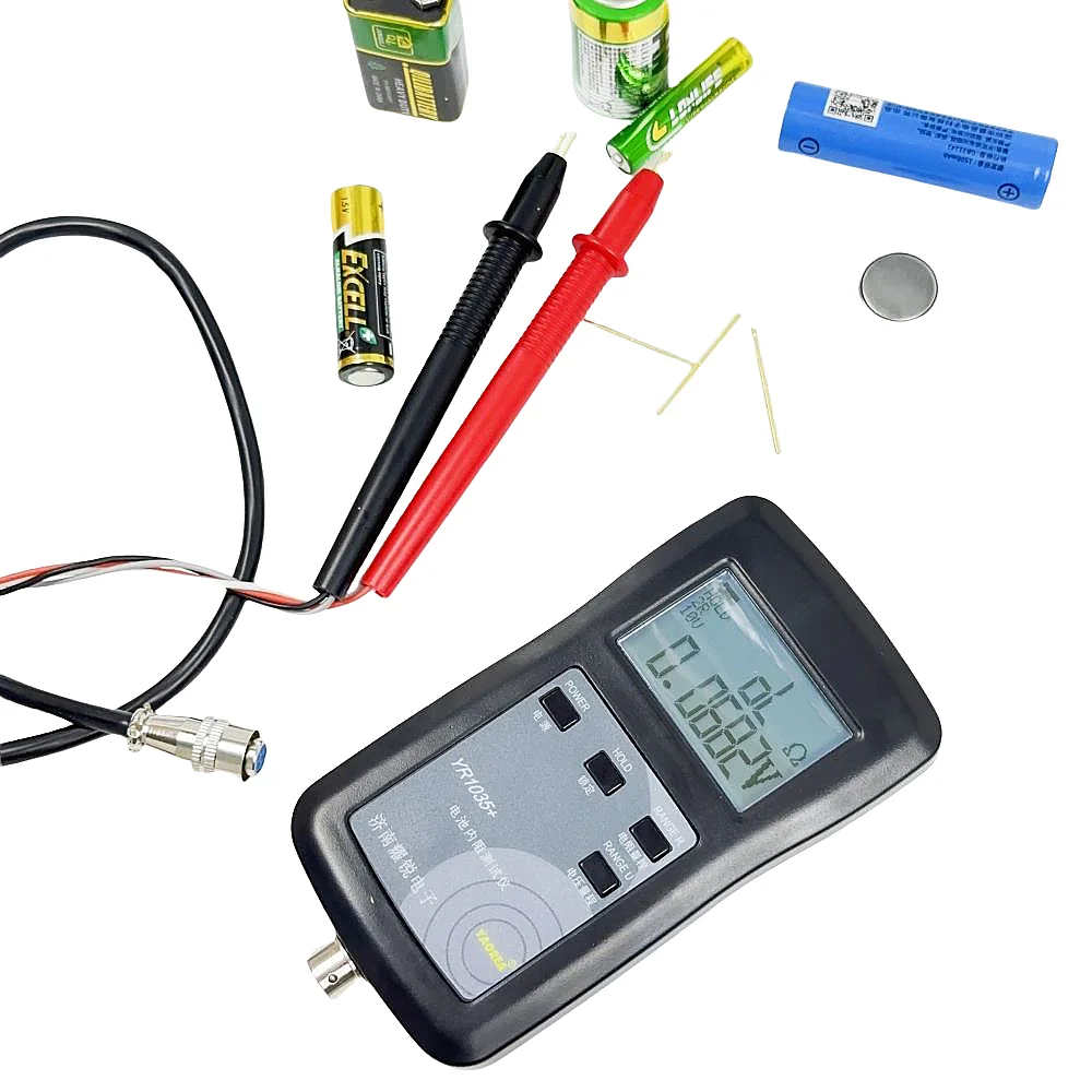 Nuovo Tester di resistenza interna della batteria al litio YR1035 originale a quattro linee YR 1035 Detector 18650 combinazione di batterie a secco 5
