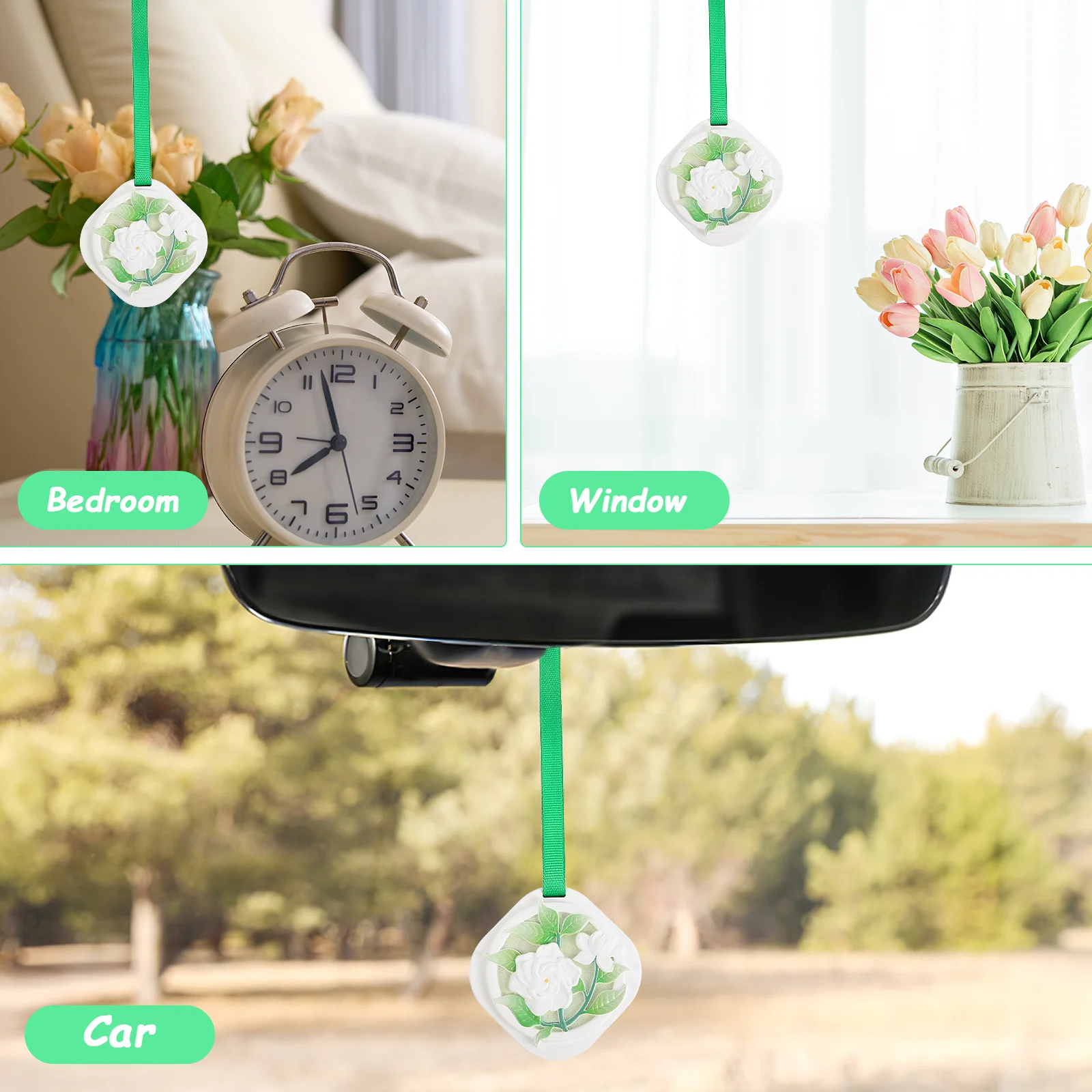 

Car Aroma Diffuser Pendant Plaster Hanging Freshener for Closet Bedroom Car Portable Cute Scented Sachet Decoration
