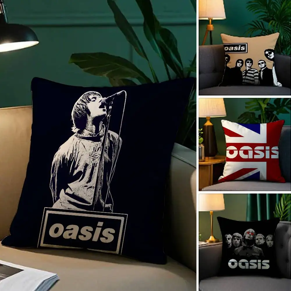 

O-Oasis Rock Band Pillow Case Cozy Plush Pillow Cover Double Side Printed – Home Gift for Bedroom Decor